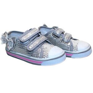 Canvas Sneakers Shoes for Toddler Girls Strap Soft Comfortable Easy Walk Size 8